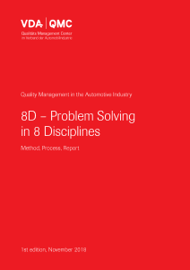 8D – Problem Solving in 8 Disciplines