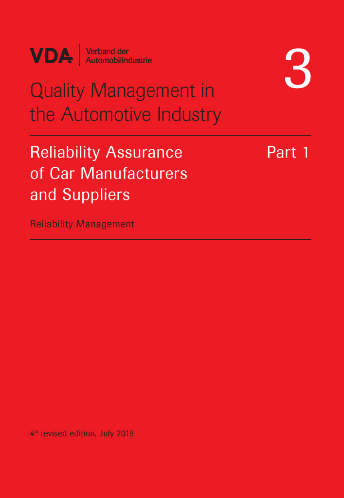 VDA Volume 03 Part 1 – Reliability Assurance