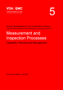 VDA – Volume 5 Measurement and Inspection Process 3rd Edition 2021