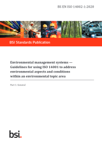 BSI – BS EN ISO 14002 1: 2020 (Digital Copy – PDF)